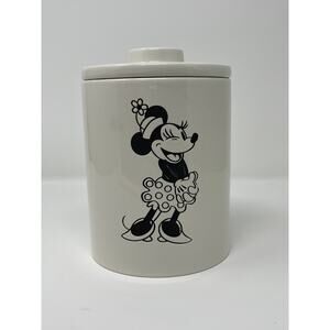 New Disney Minnie Mouse Ceramic Canister Jar With Minnie Mouse On Lid